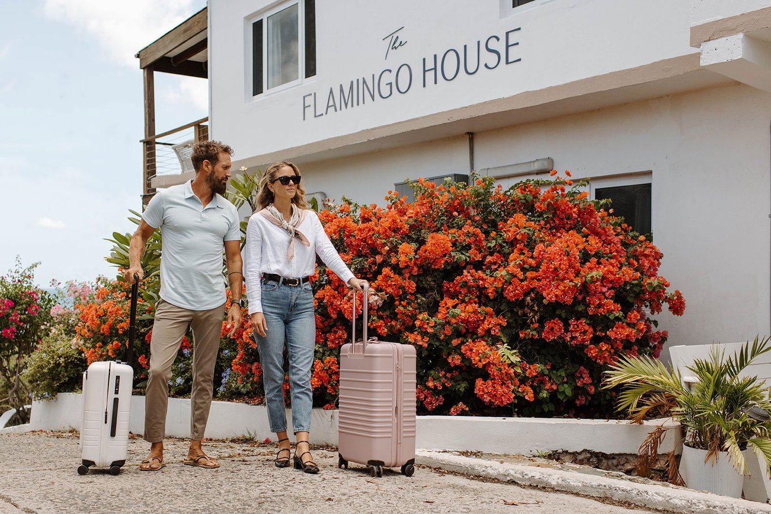 The Flamingo House above Cruz Bay at sunset